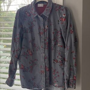 Floral Button-Up Shirt Anthropologie size 6